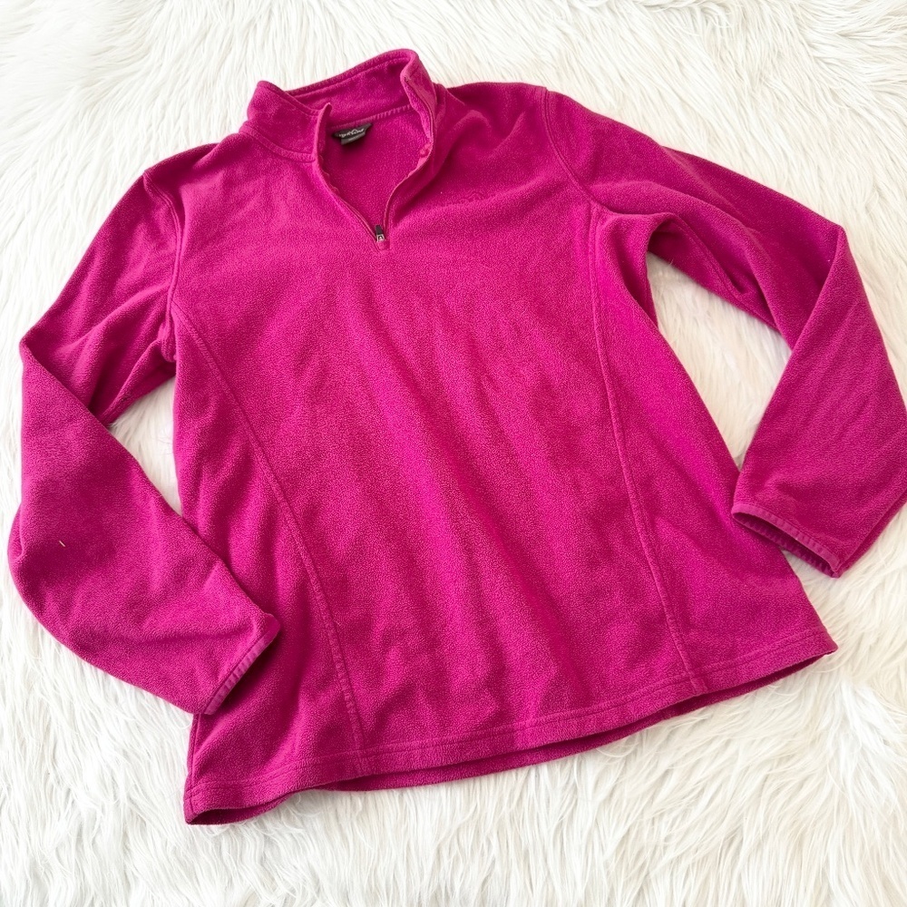Eddie Bauer Bright Pink Fleece Pullover